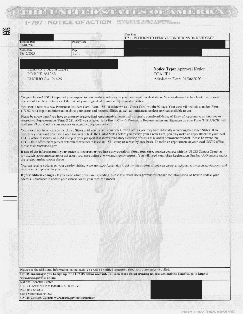 Case Approvals NIW EB1