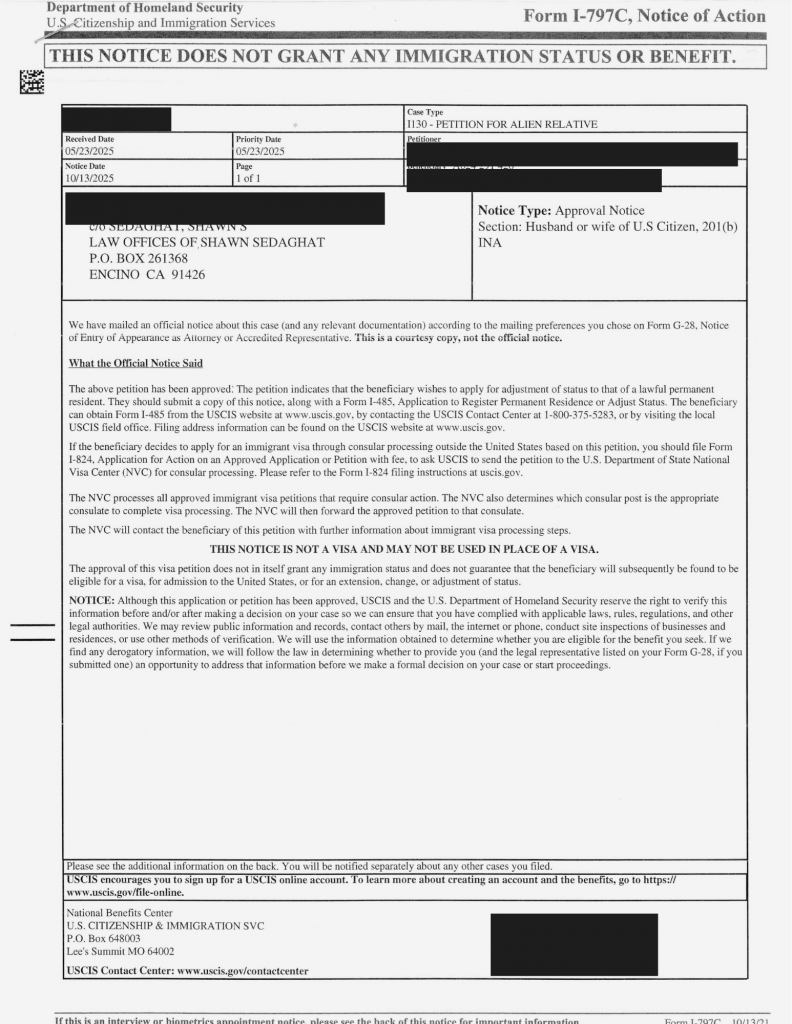 Case Approvals NIW EB1