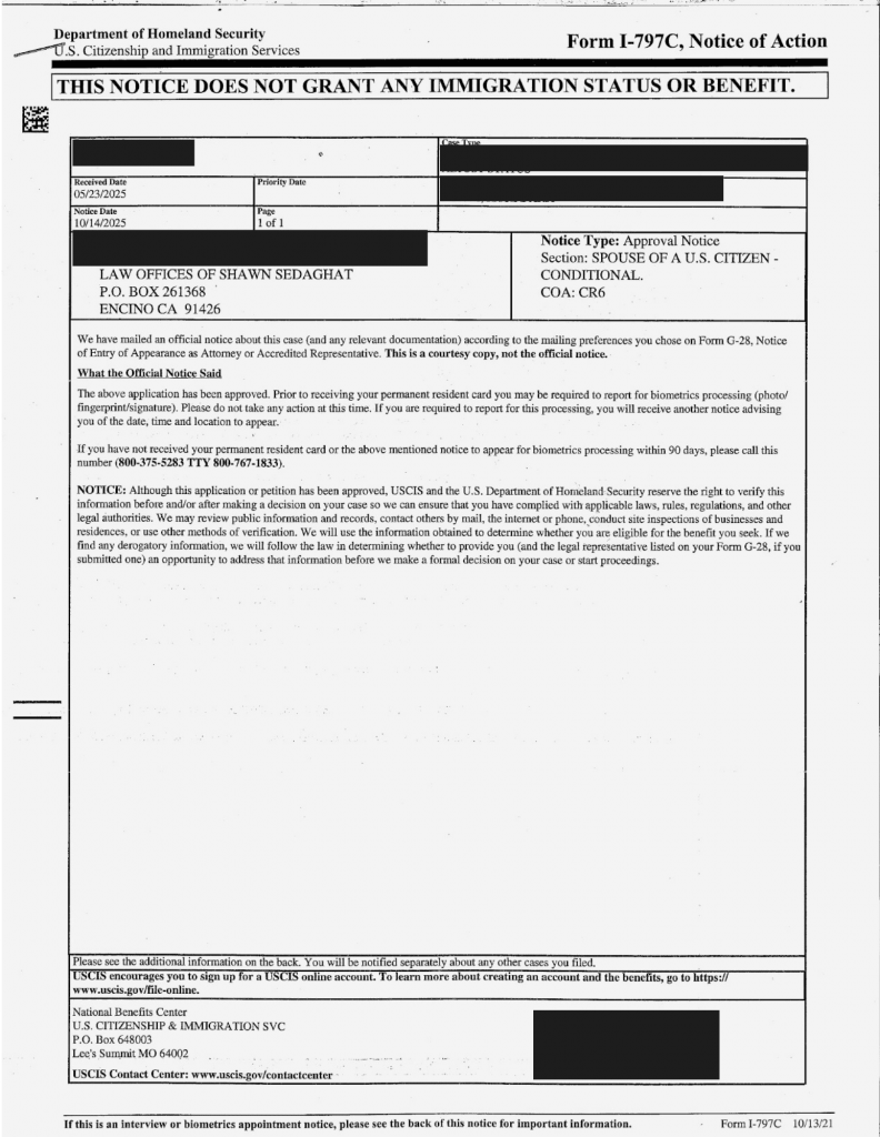 Case Approvals NIW EB1